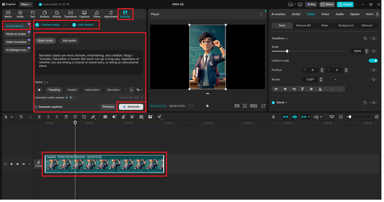 AI Avatar Tool